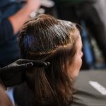 woman getting her hair color