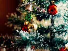 bauble balls hang on christmas tree