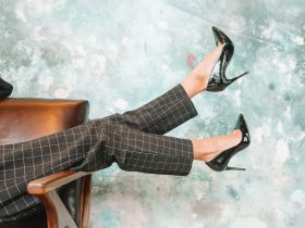 woman wearing stiletto shoes