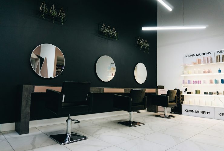 black and silver bar stools